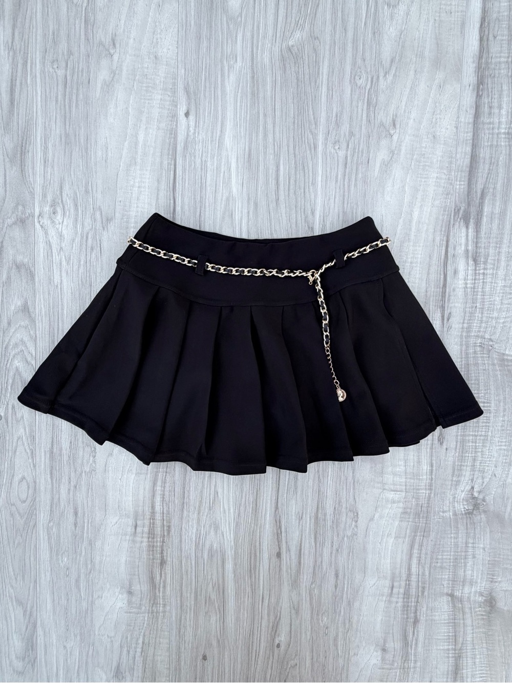 Free Haven black pleated mini skirt